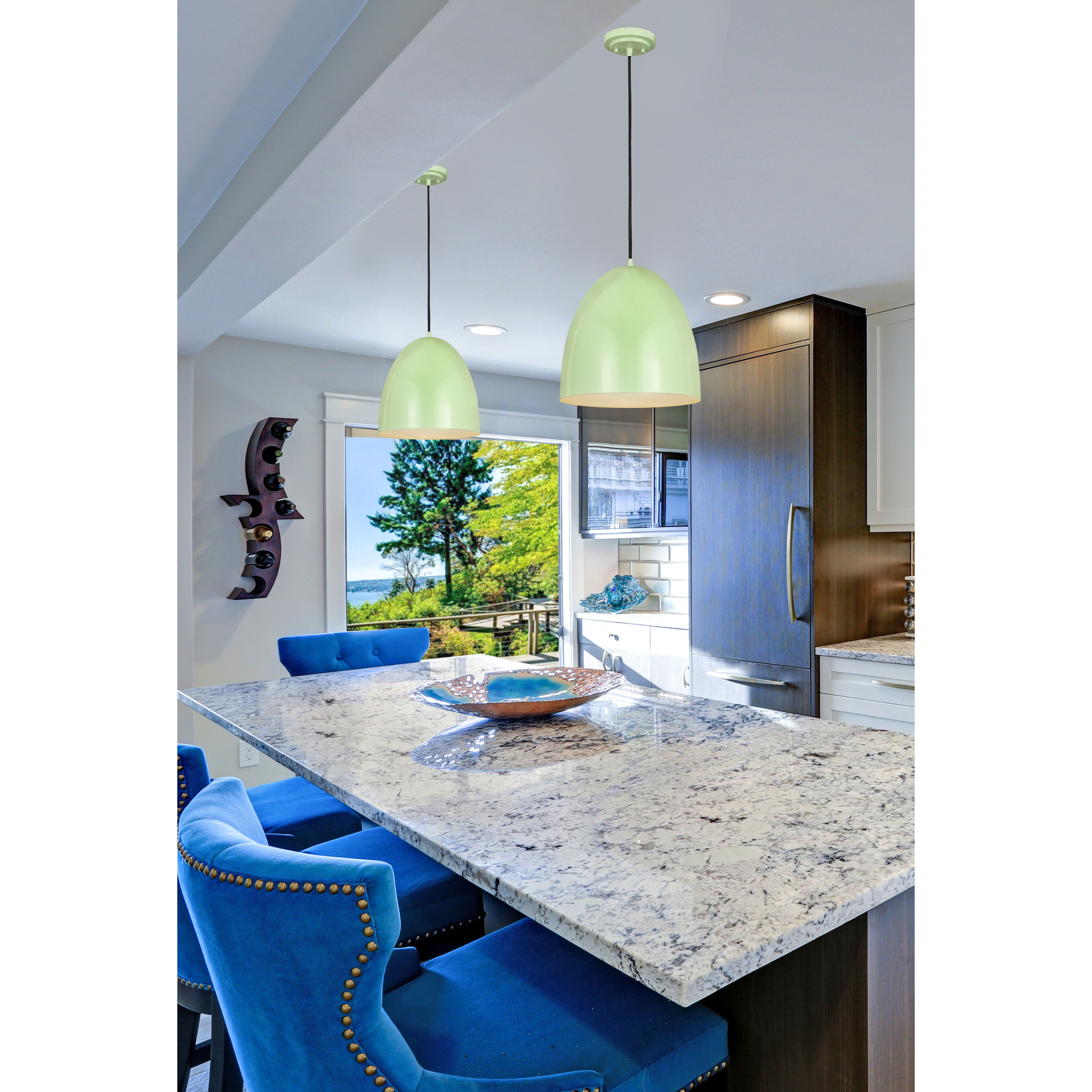 Z-Studio 1 Light 9.5 inch Mint Pendant Ceiling Light