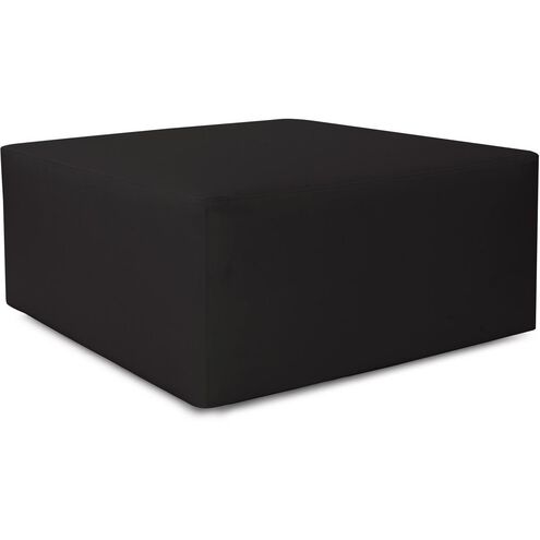 Universal 17 inch Black Outdoor Ottoman, 36in Square, The Atlantis Collection