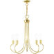 Bari 5 Light 25 inch Polished Brass Chandelier Ceiling Light