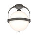 Atlas 1 Light 13.9 inch Dark Smoke Semi-Flush Ceiling Light