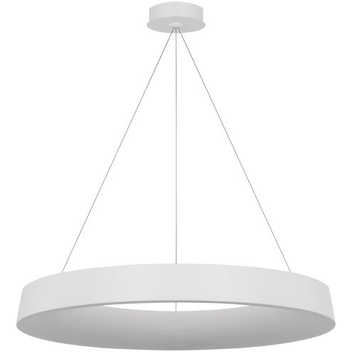 Barbara Barry Neptune LED 36 inch Matte White Uplight Ring Chandelier Ceiling Light