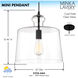 Clarity 1 Light 13 inch Coal Mini Pendant Ceiling Light