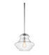 Everly 1 Light 12 inch Chrome Pendant Ceiling Light in Clear