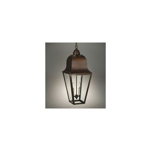 Imperial 2 Light 12 inch Antique Brass Outdoor Ceiling Light in Clear Glass