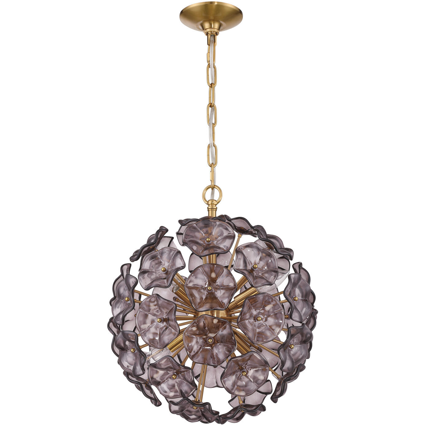 Esme 6 Light 18.25 inch Aged Brass Chandelier Ceiling Light