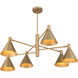 Pharos 6 Light 38 inch Noble Brass Chandelier Ceiling Light