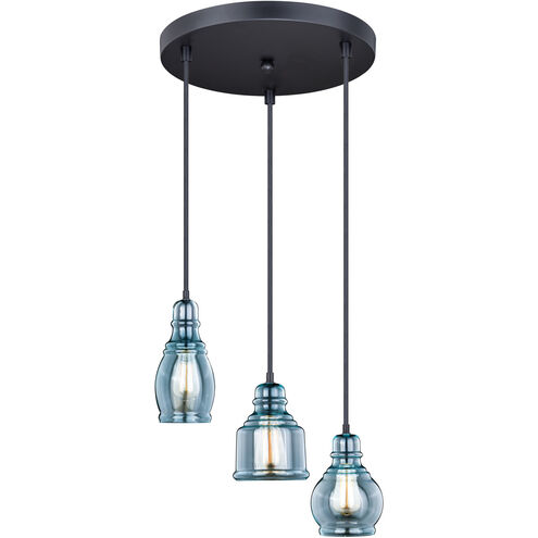 Mille 3 Light 18 inch Oil Rubbed Bronze Mini Pendant Ceiling Light