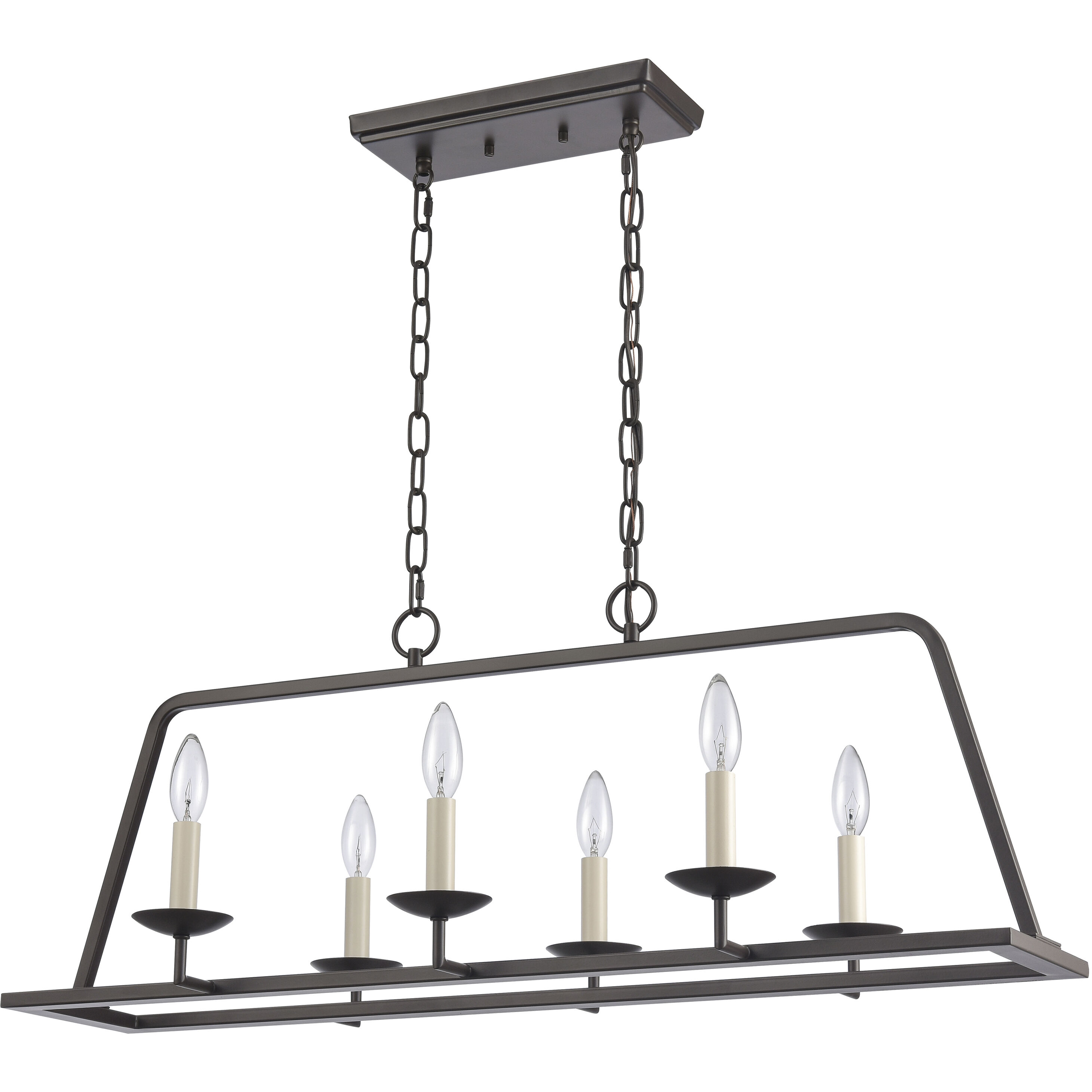 Joanie 6 Light 34 inch Old Bronze Linear Chandelier Ceiling Light