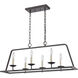 Joanie 6 Light 34 inch Old Bronze Linear Chandelier Ceiling Light