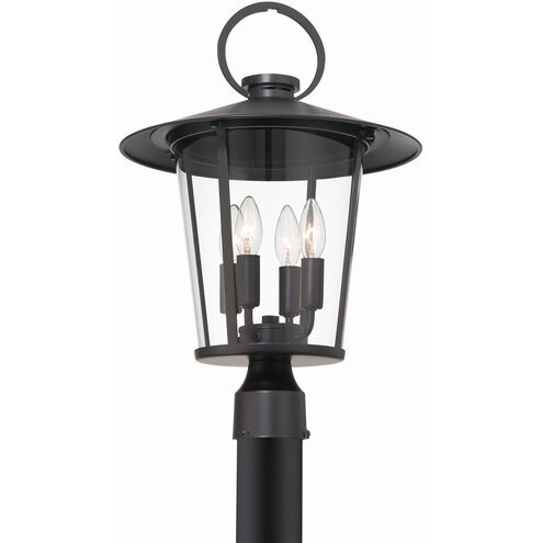 Andover 4 Light 20.5 inch Matte Black Post in Clear