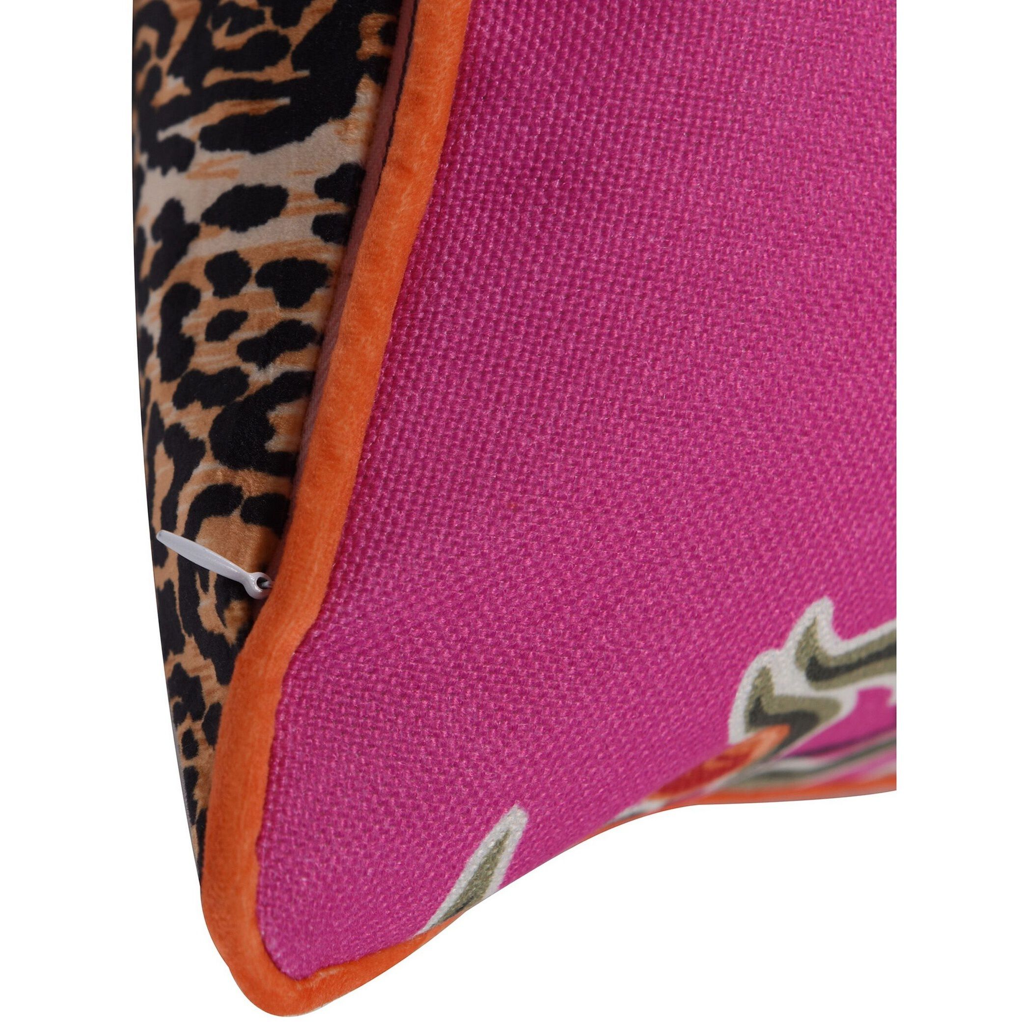 Dann Foley Double Sided Pillow 5 inch Hot Pink and Multi Throw Pillow