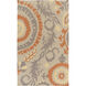 Frontier 132 X 96 inch Burnt Orange, Charcoal, Wheat, Medium Gray Rug