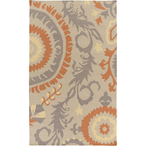 Frontier 132 X 96 inch Burnt Orange, Charcoal, Wheat, Medium Gray Rug
