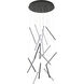 Canada LED 32 inch Satin Black Chandelier Ceiling Light