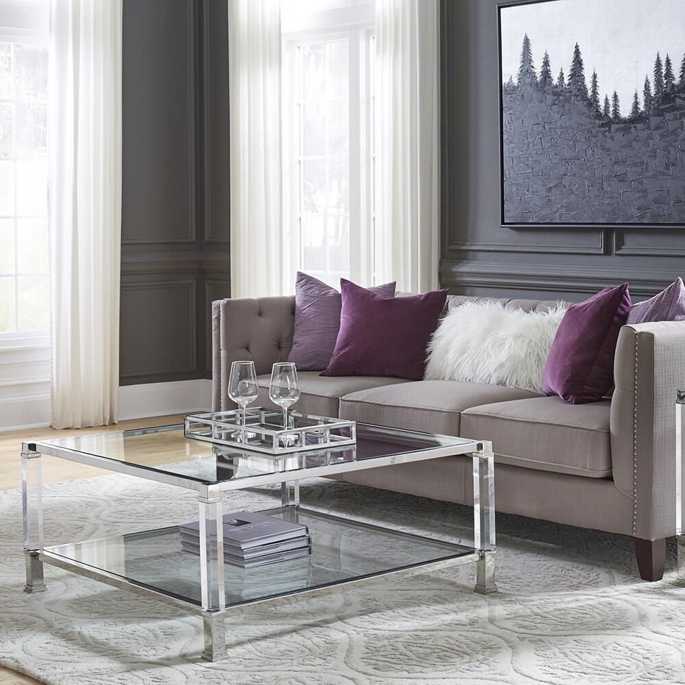 Clare 39 X 18 inch Silver Coffee Table