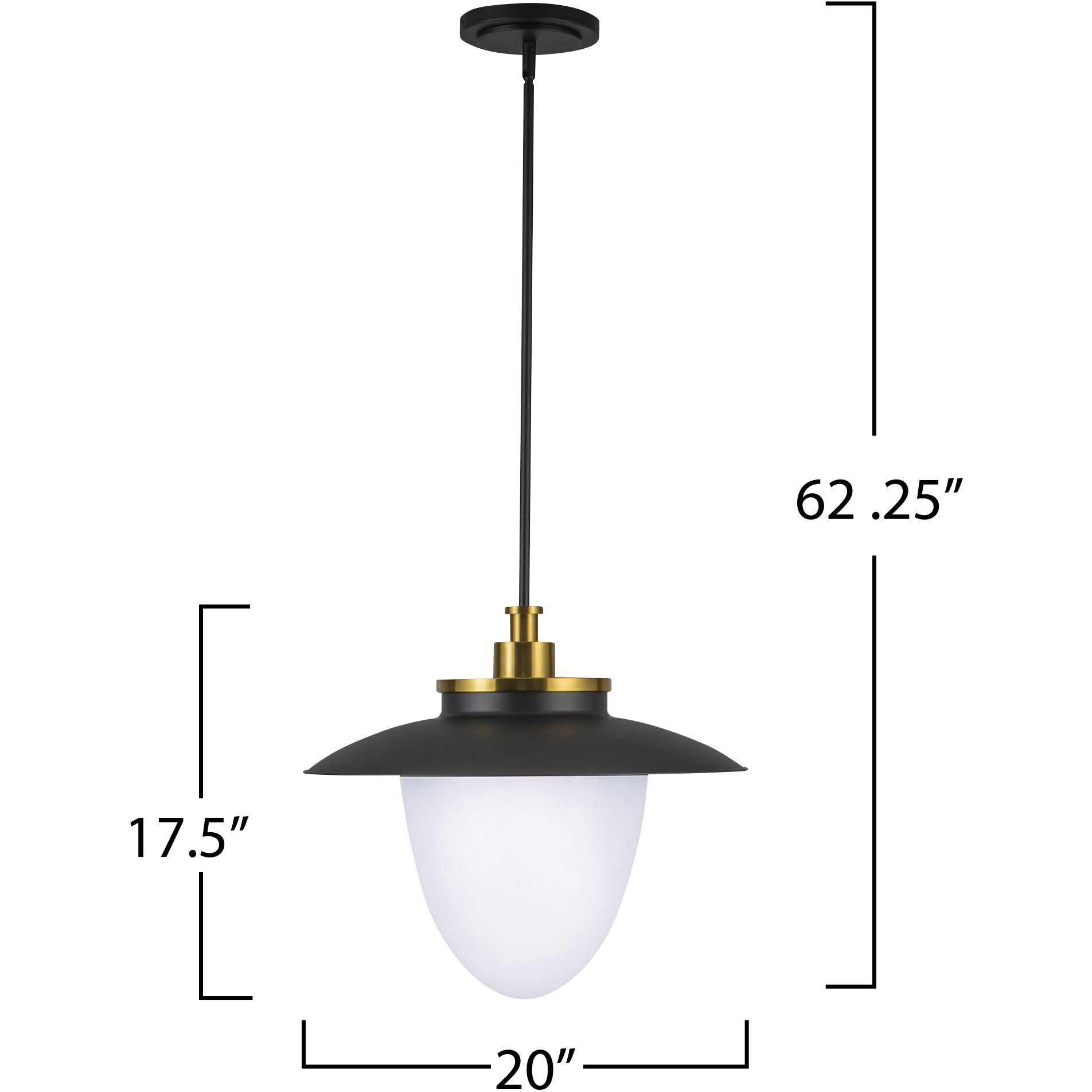 Dahlia 3 Light 20 inch Brushed Brass and Brass Pendant Ceiling Light