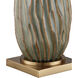 Water-borne 31.25 inch 150 watt Forest Reactive and Antique Brass Table Lamp Portable Light