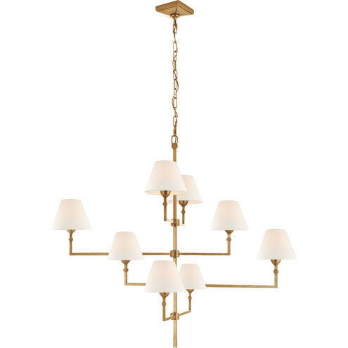 Alexa Hampton Jane 8 Light 47.75 inch Hand-Rubbed Antique Brass Offset Chandelier Ceiling Light, Large