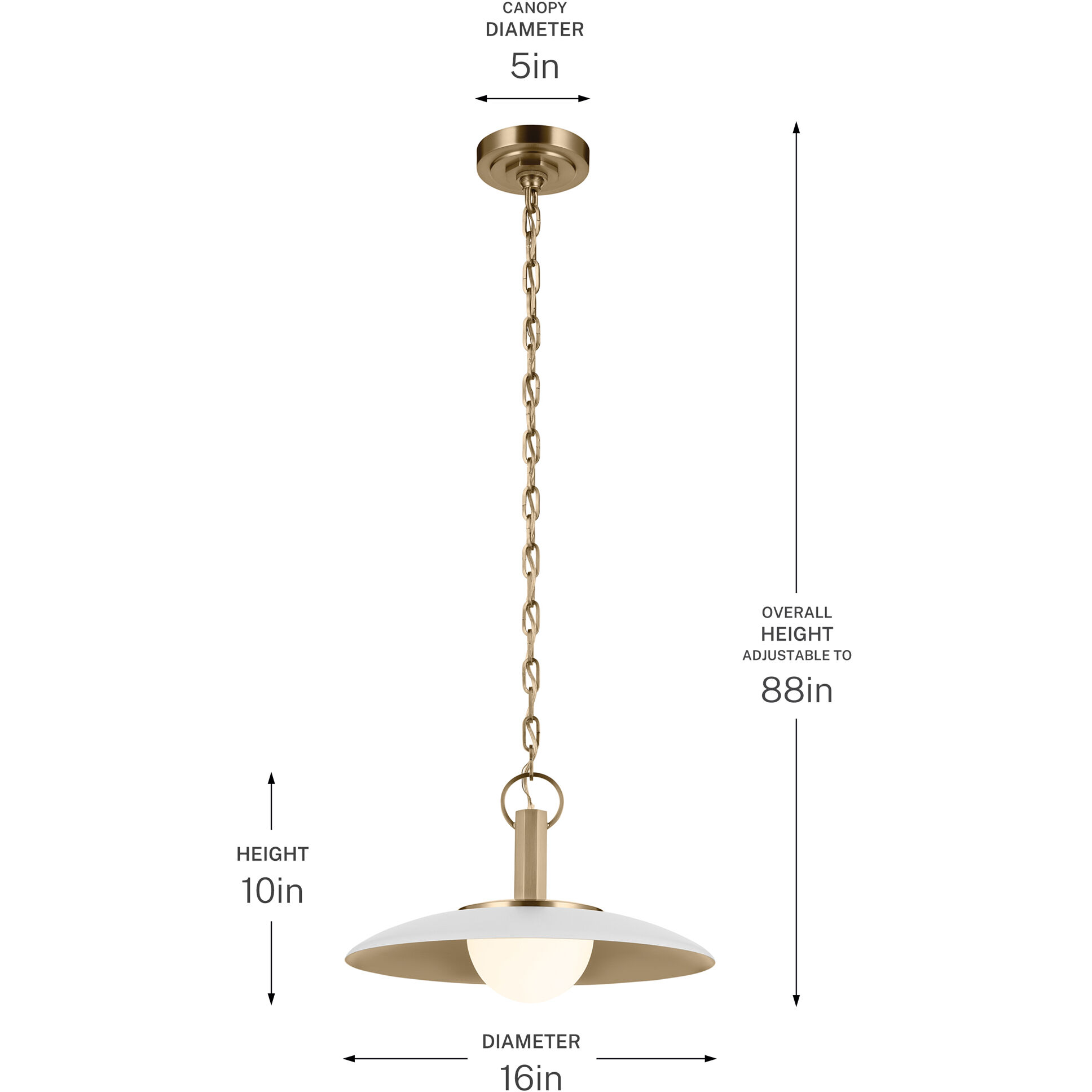 Kurio 1 Light White Pendant Ceiling Light