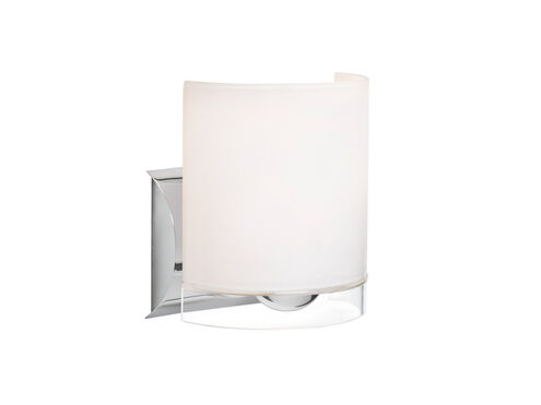 Celtic 1 Light 6 inch Chrome Wall Sconce Wall Light in Incandescent, Opal Glossy/Clear Glass