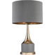 Cone Neck 18.5 inch 100.00 watt Gray with Gold Table Lamp Portable Light