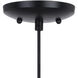 Milano LED 4.75 inch Matte Black Mini Pendant Ceiling Light in Azurra Glass