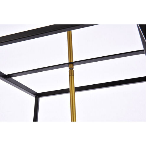 Declan 4 Light 24 inch Black and Brass Pendant Ceiling Light
