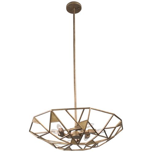 Esmeralda 8 Light 34 inch Pearlized Antique Brass Pendant Ceiling Light