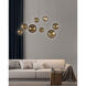 Saturn LED 6 inch Antique Brass and Black Bronze Multi Pendant Ceiling Light