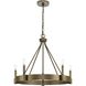 Breckenridge 5 Light 26 inch Aged Bronze Chandelier Ceiling Light, Design Series