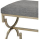 Comtesse Gray with Gold Double Bench