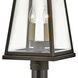 Bainbridge 2 Light 22.25 inch Oil Rubbed Bronze with Heritage Brass Outdoor Post Mount Lantern