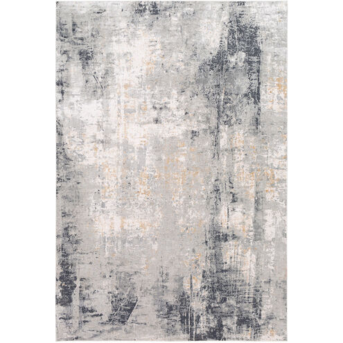 Paoli 147 X 108 inch Light Gray/Off-White/Charcoal/Mustard Rug, 9ft x 12ft