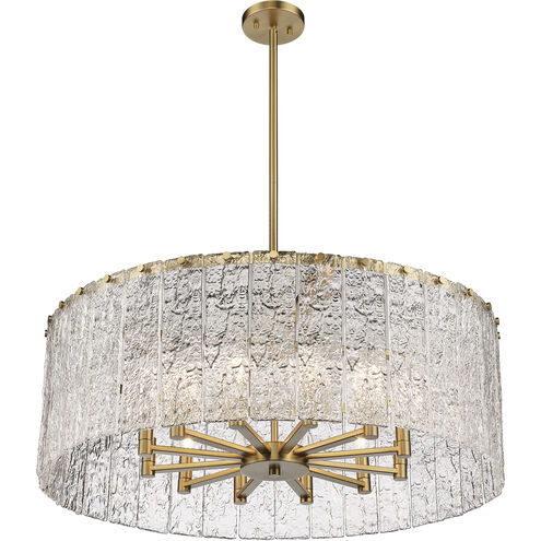Glacier 12 Light 32.5 inch Modern Gold Chandelier Ceiling Light