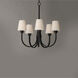 Shelter 5 Light 27 inch Black Chandelier Ceiling Light