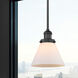 Franklin Restoration Cone 1 Light 8 inch Matte Black Mini Pendant Ceiling Light in Incandescent, Matte White, Franklin Restoration