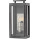 Sutcliffe Outdoor Wall Mount Lantern in Aged Zinc, Non-LED, Small