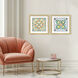 Art Nouveau Tiles I Green and Blue and Pink and Orange Framed Art, Propac