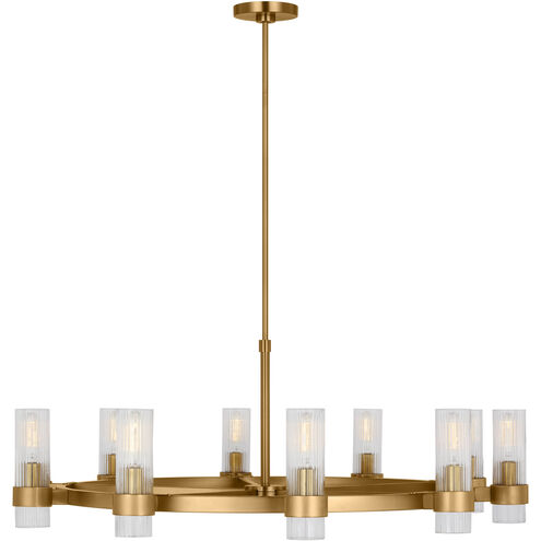 C&M by Chapman & Myers Geneva 8 Light 42 inch Burnished Brass Chandelier Ceiling Light