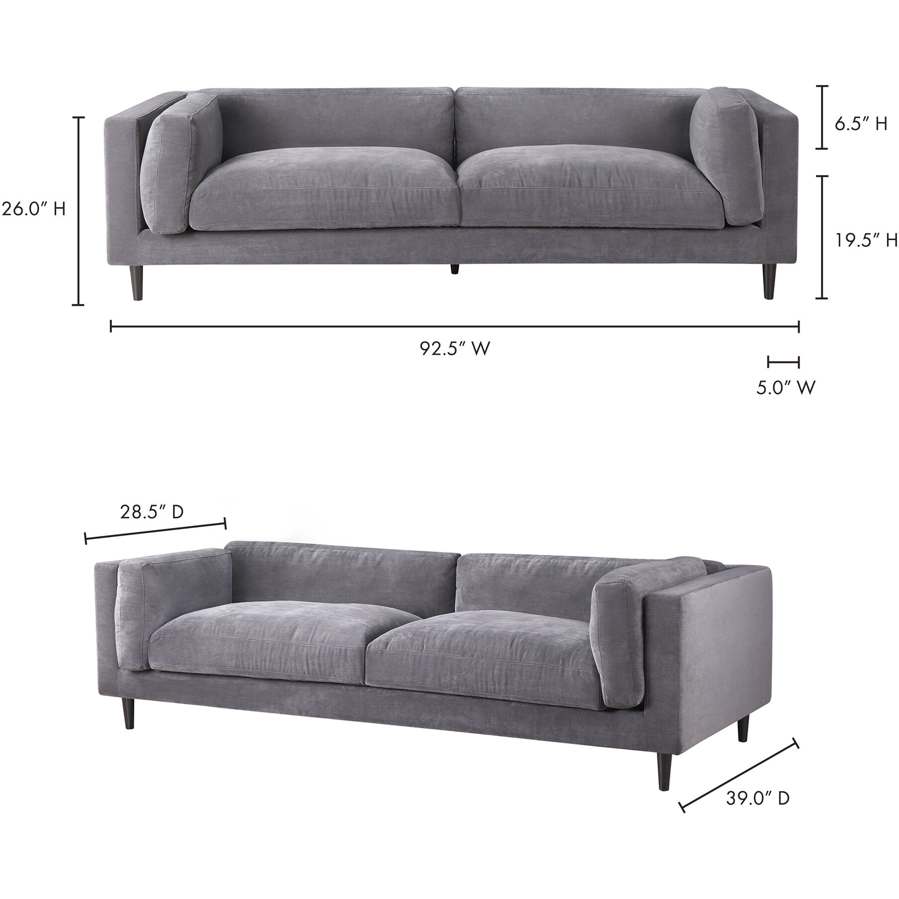 Lafayette Grey Sofa