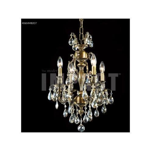 Brindisi 4 Light 14 inch Monaco Bronze Crystal Chandelier Ceiling Light