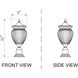 Davina 3 Light 22.25 inch Black Outdoor Pier Mounted Fixture in G9