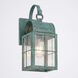 Durham 1 Light 12.5 inch Verde Green Outdoor Sconce in Clear Glass, Brass Traditions by Innovations Lighting