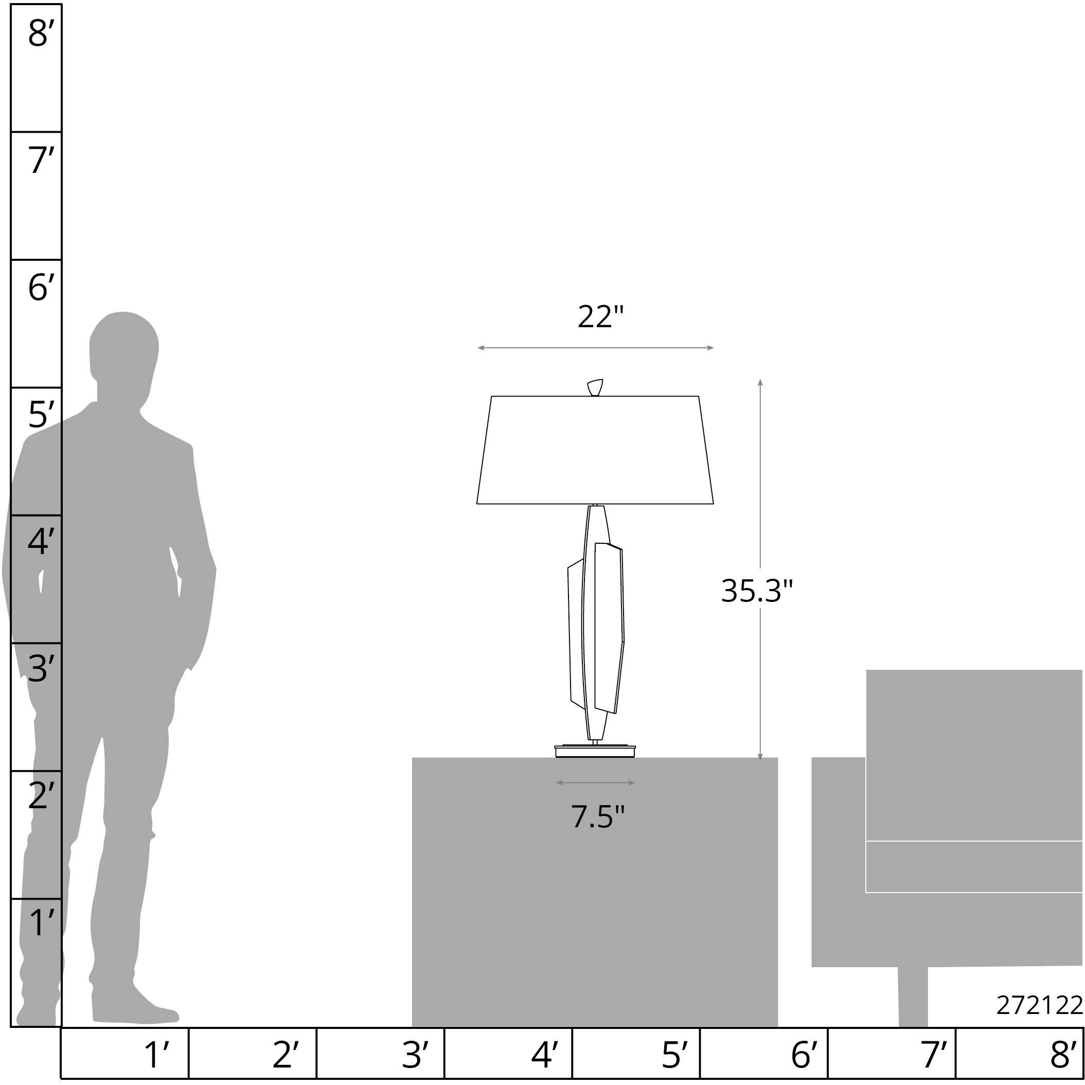 Volterra 35.5 inch 60.00 watt White Table Lamp Portable Light