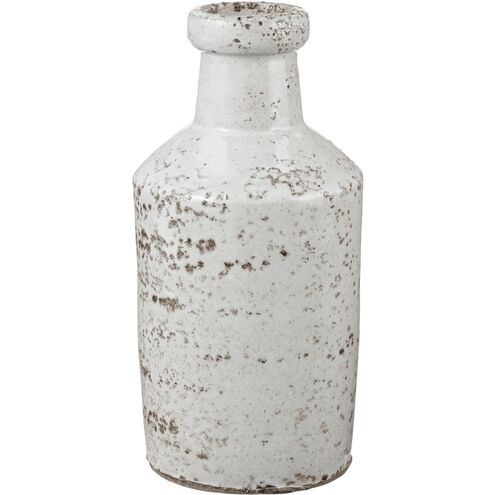 Rustic 8 X 4 inch Bottle in White