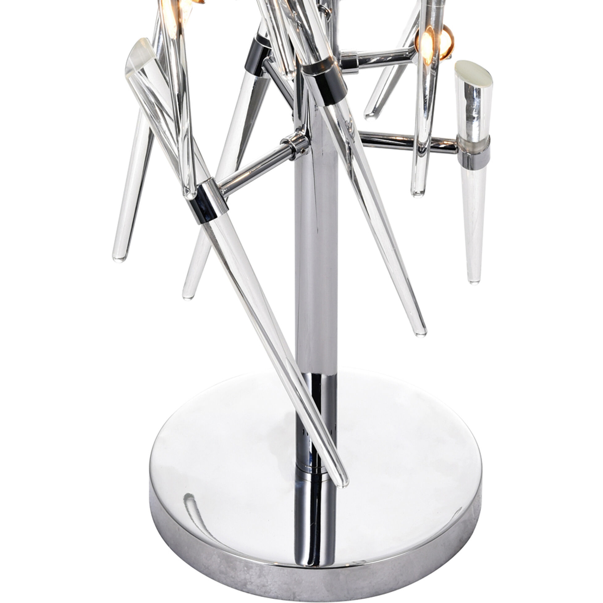 Icicle 25 inch 40.00 watt Chrome Table Lamp Portable Light