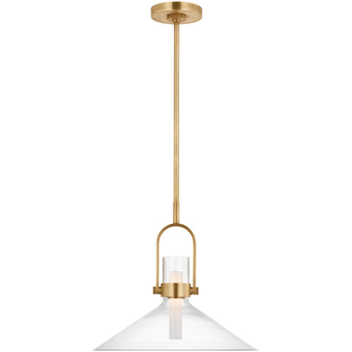 Ian K. Fowler Larkin LED 18.25 inch Hand-Rubbed Antique Brass Empire Pendant Ceiling Light