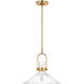 Ian K. Fowler Larkin LED 18.25 inch Hand-Rubbed Antique Brass Empire Pendant Ceiling Light