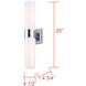 Maxine 2 Light 4.75 inch Chrome Vanity Light Wall Light
