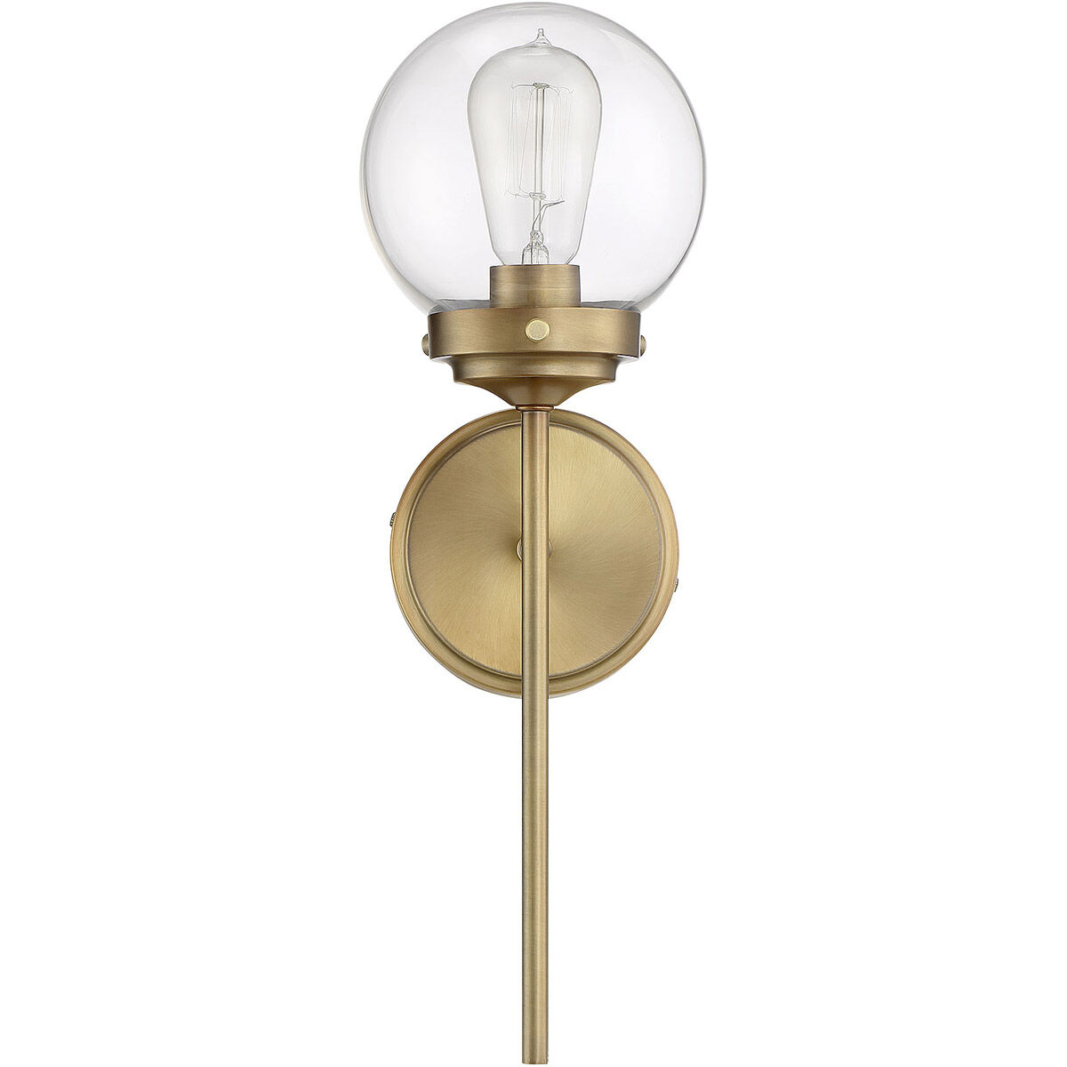 Industrial 1 Light 6 inch Natural Brass Wall Sconce Wall Light